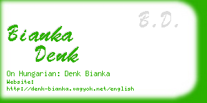 bianka denk business card